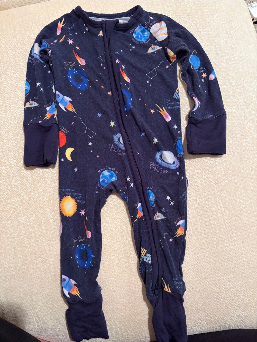 Little Sleepies Space Print 0-3 months